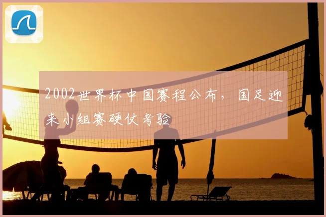 2002世界杯中国赛程公布，国足迎来小组赛硬仗考验