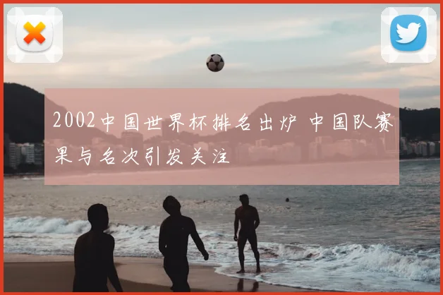 2002中国世界杯排名出炉 中国队赛果与名次引发关注